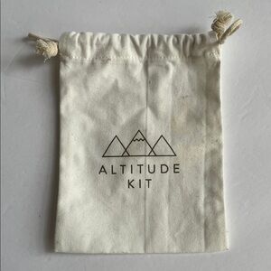 Cream Drawstring Bag Pouch Altitude Kit Cotton Canvas Bag